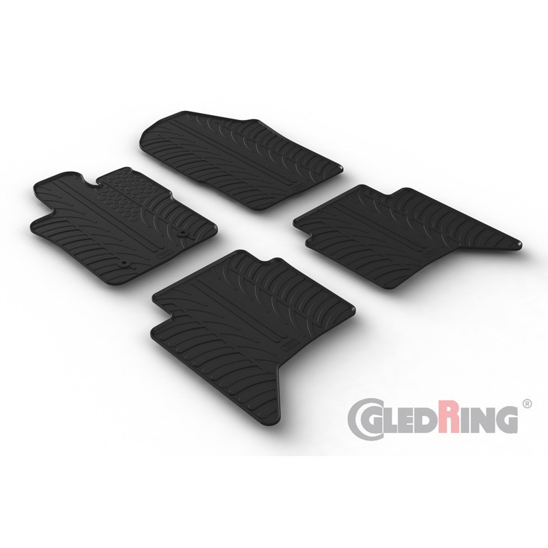 Set covorașe auto cauciuc Gledring Ford Ranger, Ranger Raptor și VW Amarok II Double Cab (2022-), cutie automată