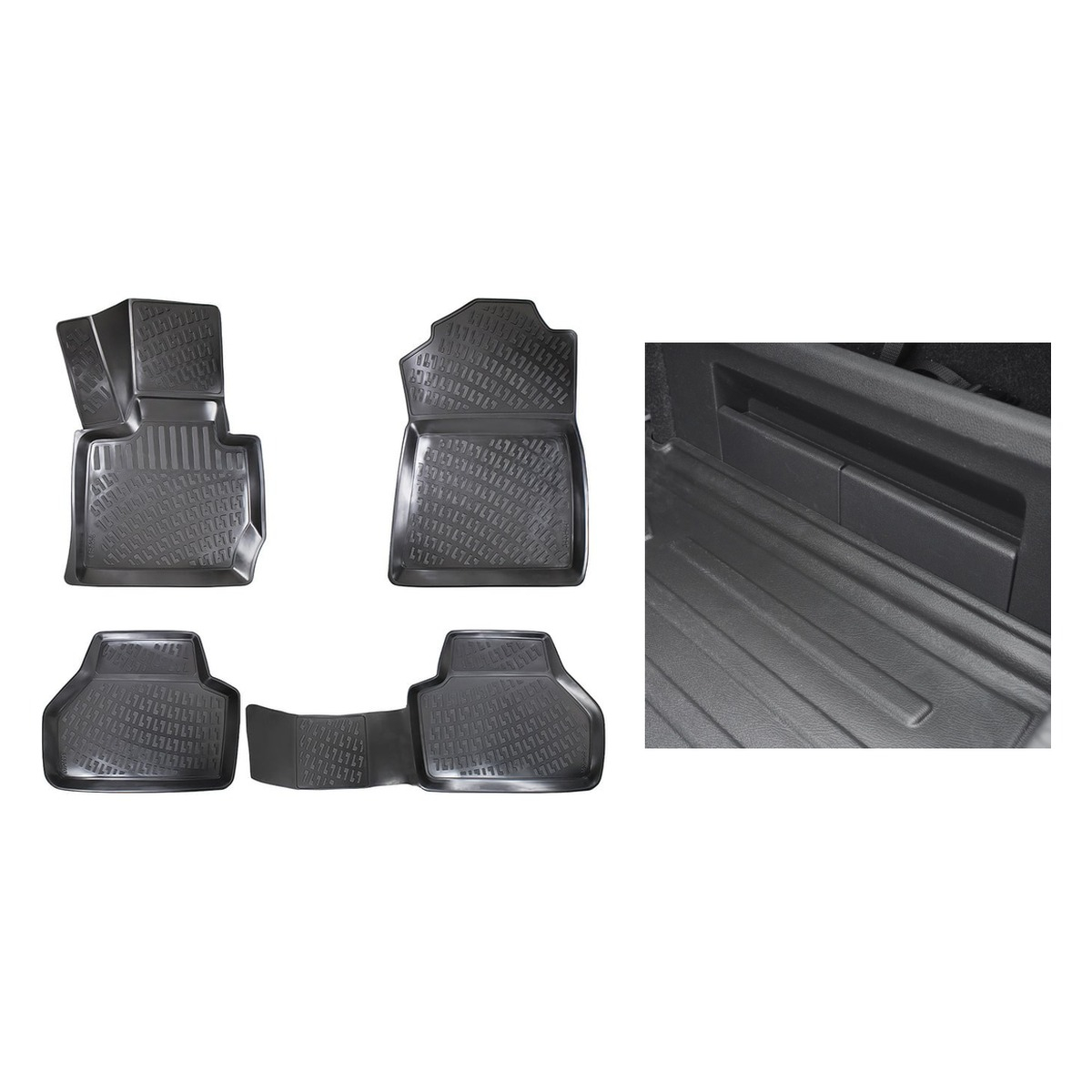 Set covorașe cauciuc + tăviță portbagaj BMW X3 F25 (2010-2017)