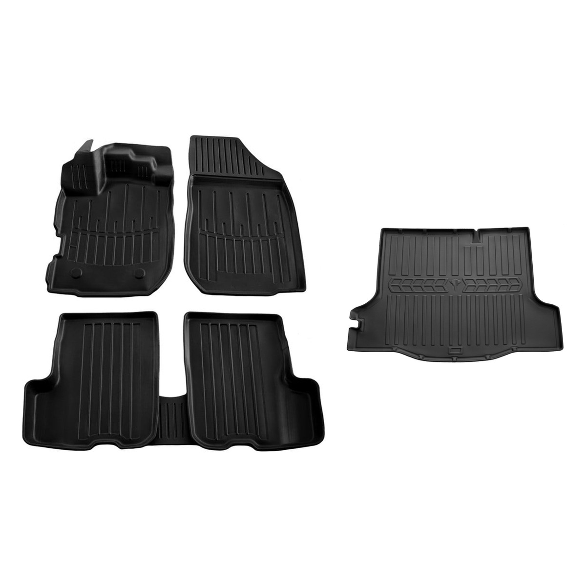 Set covorașe cauciuc + tăviță portbagaj Dacia Logan II Sedan (2012-2020)