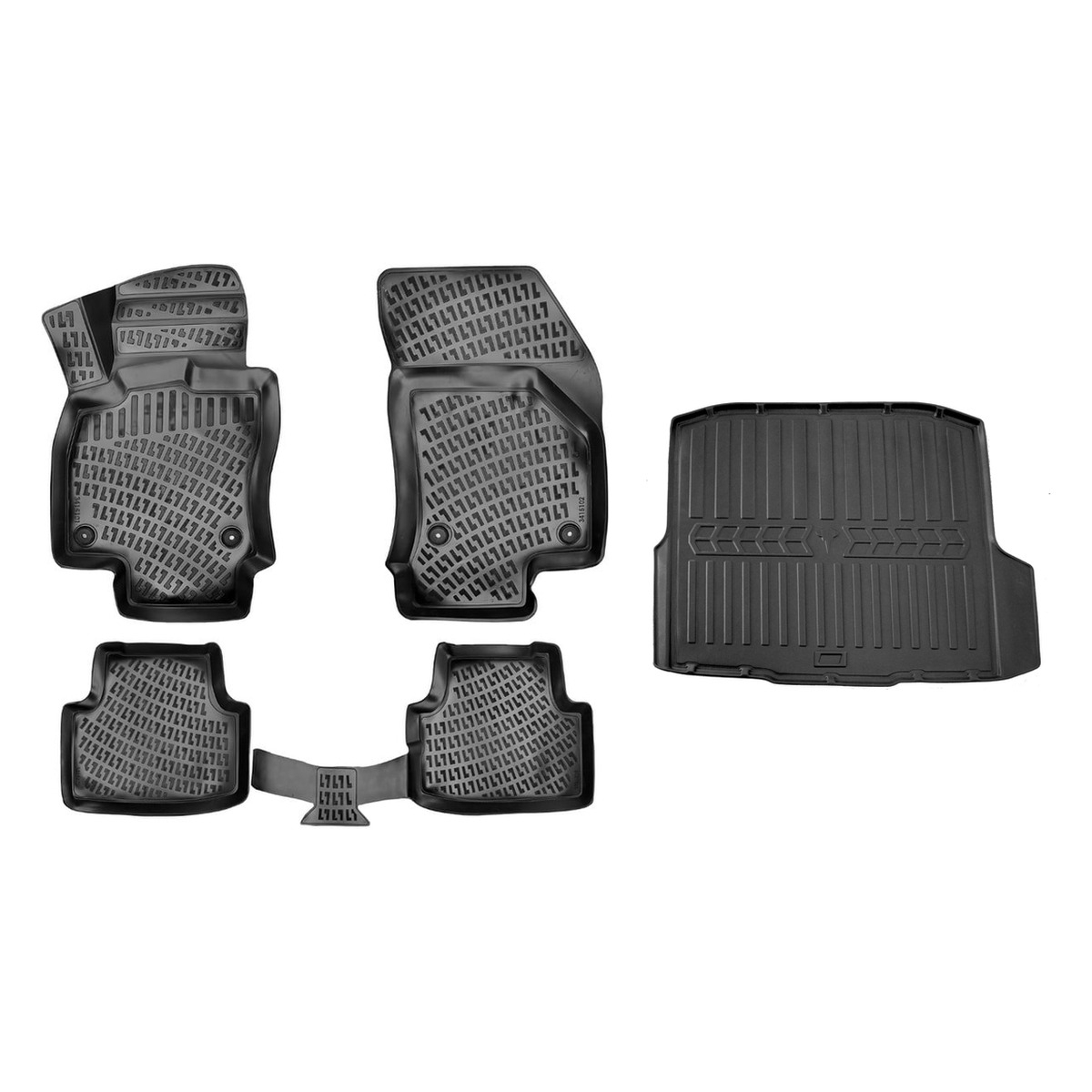 Set covorașe cauciuc + tăviță portbagaj Skoda Octavia III Combi (2012-2020)