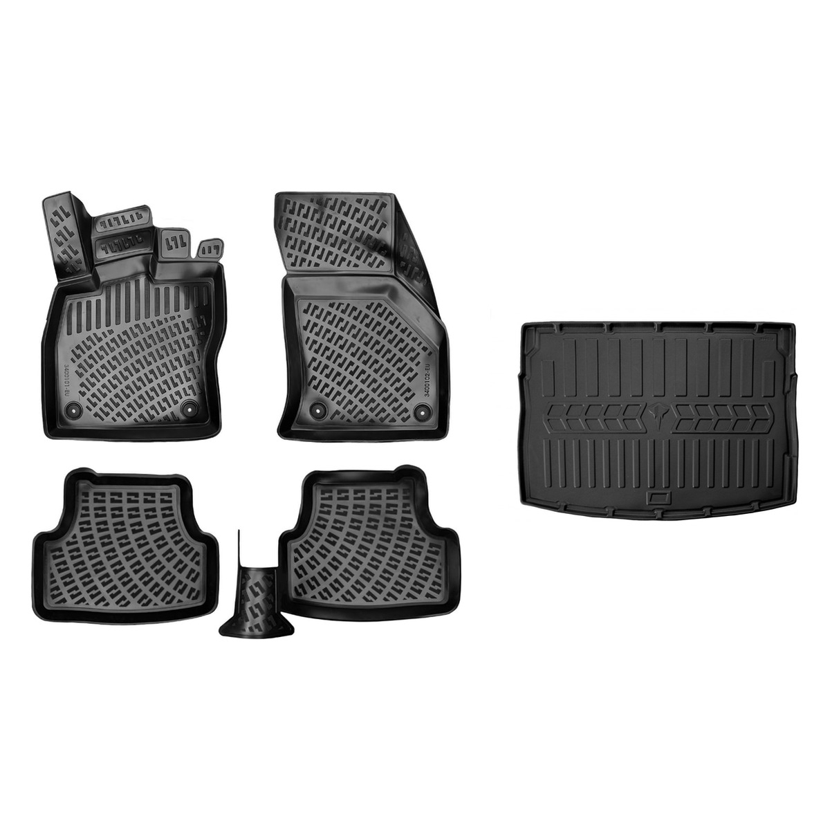 Set covorașe cauciuc + tăviță portbagaj VW Golf 7 Hatchback (2012-2020)