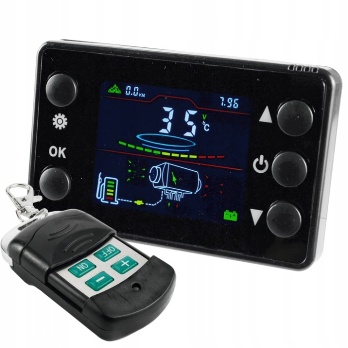 Aeroterma pe Motorina Black 12kW, Tip Webasto, cu Telecomanda [2]