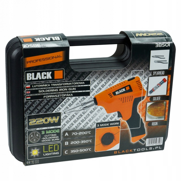 Pistol de lipit profesional 500 ° C / 220W   iluminare cu  LED 38501 [4]