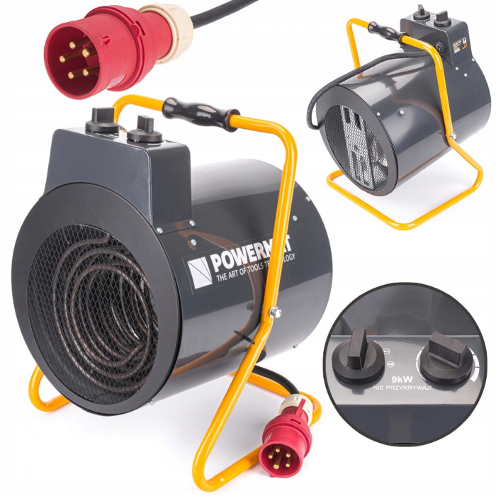 Aeroterma electrica suflanta 9KW 400V 16 A  Debit aer:  620 m³/h [4]