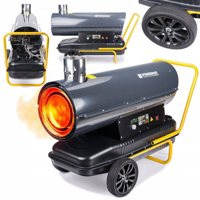 Aeroterma tun de caldura industrial  pe motorina de 65KW  cu termostat  si cos de evacuare gaze [12]