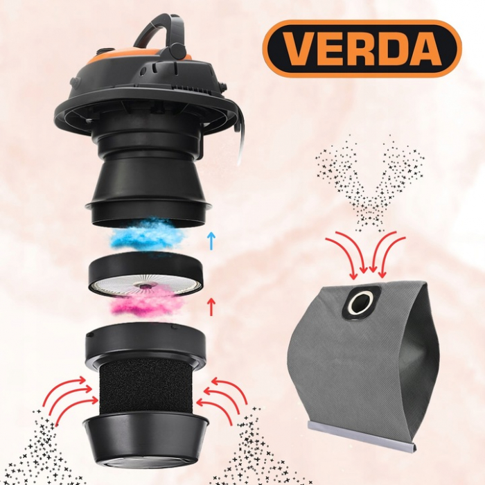 Aspirator umed uscat profesional de spalat tapiterii mochete si covoare 1600 W  SN197 [6]