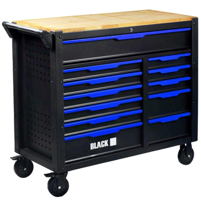 Banc de lucru cu sertare profesional BLACK, 360 piese, 12 sertare, blat lemn si incuietoare centrala    BK10503 [7]