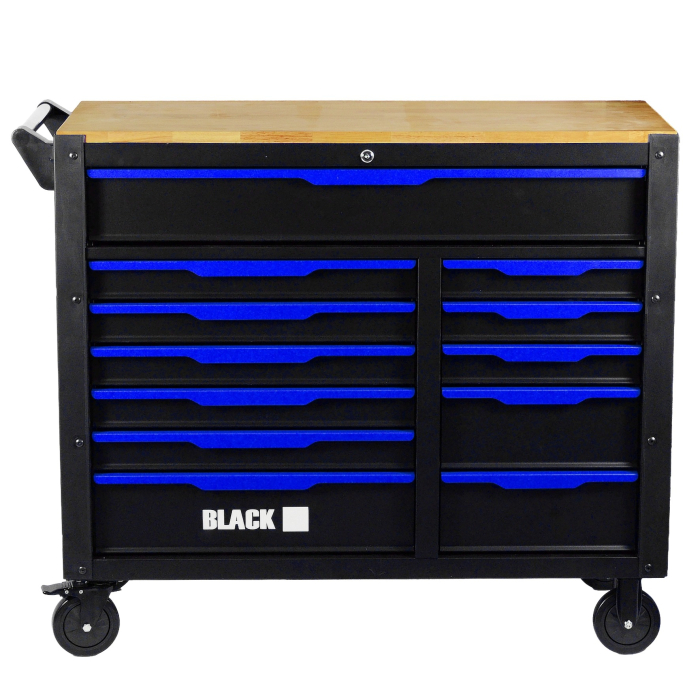 Banc de lucru cu sertare profesional BLACK, 360 piese, 12 sertare, blat lemn si incuietoare centrala    BK10503 [11]