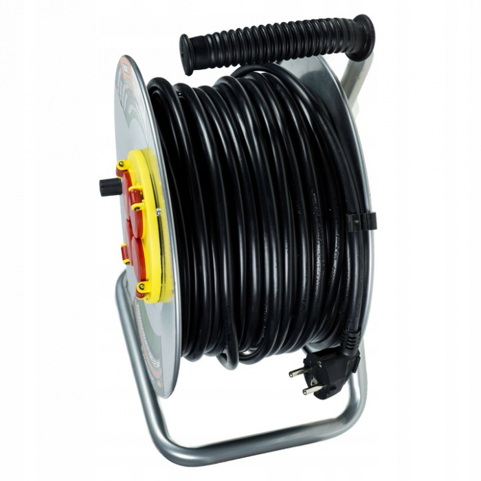 Cablu prelungitor cu tambur si cadru metalic 50M 3x2,5mm grosime [5]