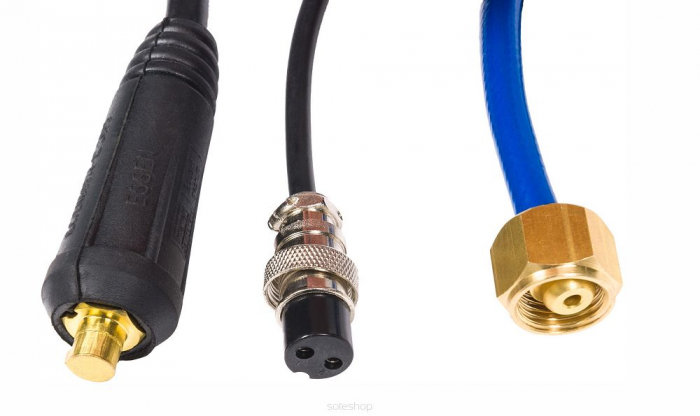 Cablu de sudura  cu supapă TIG-17V-16 (conector L 16-25 / lungime cablu 4m) TIG-LIFT [4]