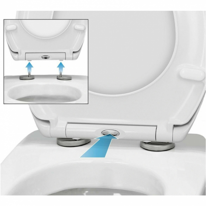 Capac WC cu inchidere lenta  duroplast alb SN8990 [11]