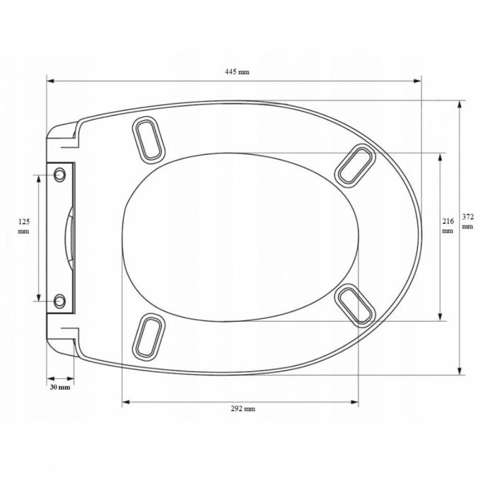 Capac WC cu inchidere lenta  duroplast alb SN8990 [8]