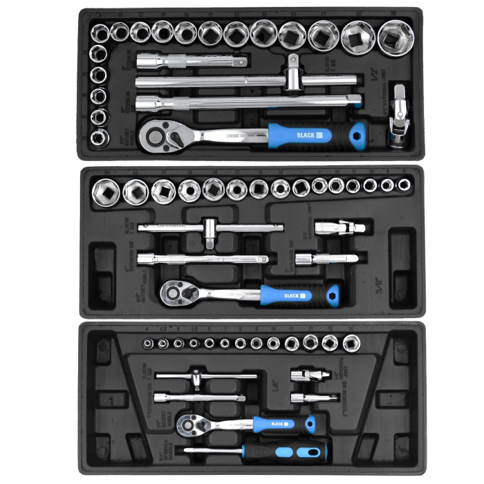 Carucior de Scule Profesional BLACK - Complet Echipat, Dulap de Atelier Mobil cu 6 Sertare, Sistem de Inchidere Centralizata si Frana  BK10502 [6]