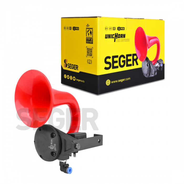 Claxon aer puternic camion  24V Rosu [2]