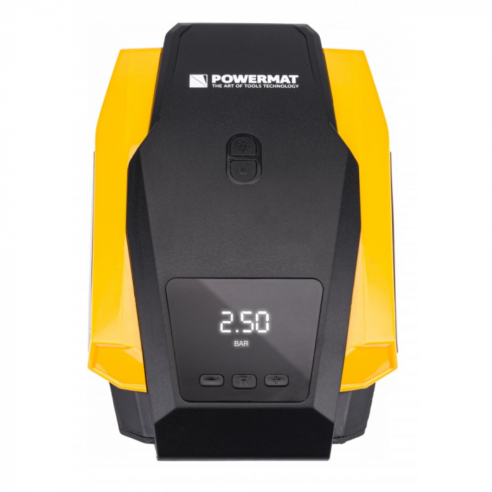 Compresor auto 12V cu lanterna si accesorii, display de control 8 bar [5]