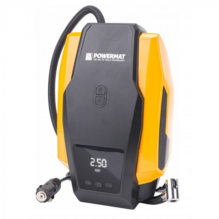 Compresor auto 12V cu lanterna si accesorii, display de control 8 bar [6]