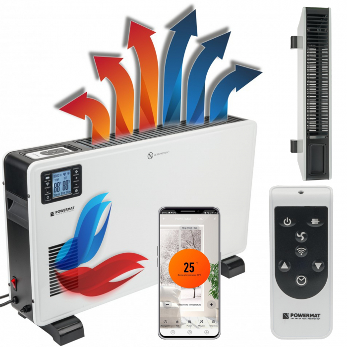 Convector calorifer electric smart 1000-2300W cu wifi telecomanda [3]