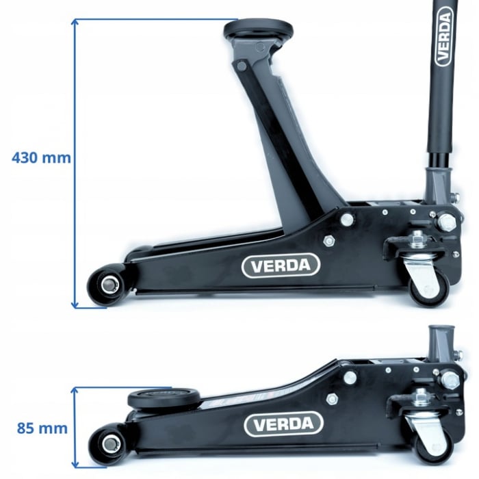 Cric auto hidraulic piston dublu profil redus 3.0T durabil și solid doua tampoane de cauciuc incluse,  SN3023 [6]