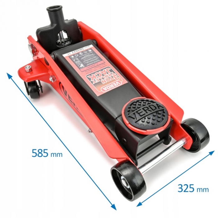 Cric auto hidraulic profil redus de 130 mm   3.0T cu 4 roti SN3027 [4]