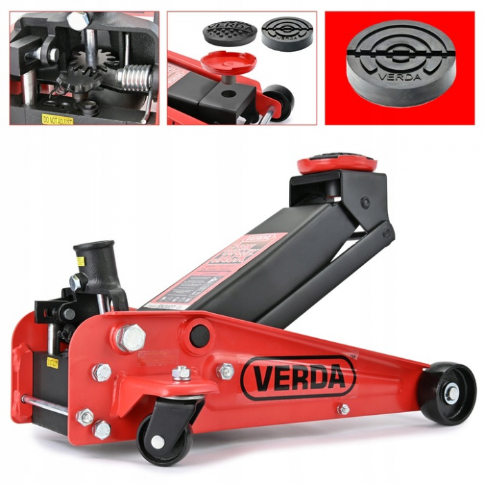 Cric auto hidraulic profil redus de 130 mm   3.0T cu 4 roti SN3027 [8]
