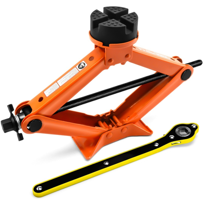 Cric Auto Trapezoidal VERDA SN4576, 2.5 Tone, 100-415 mm, cu Clichet, Cheie Telescopică Roți și Husă [5]