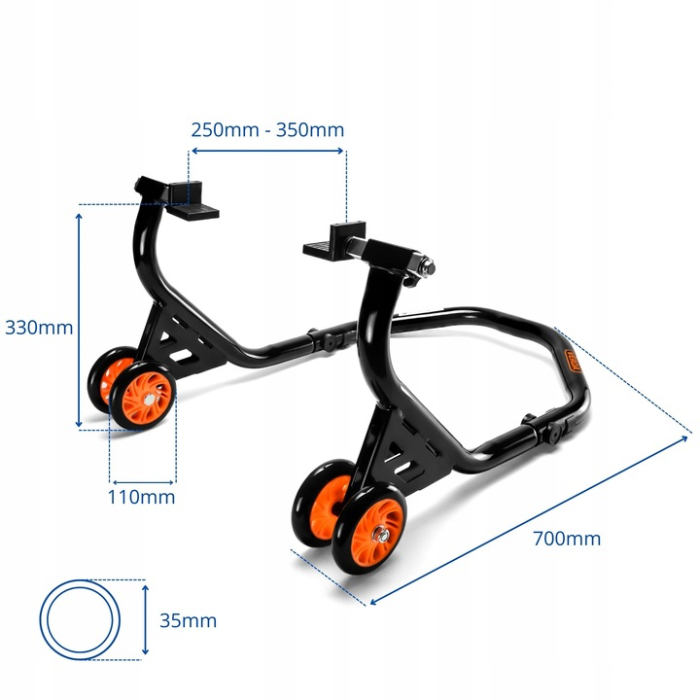 Cric bascula spate motocicleta reglabil 250-350 mm ,270 kg,premium 35 mm SN1720 [7]