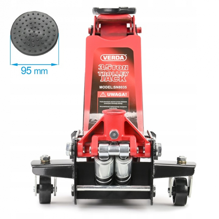 Cric hidraulic 3.5  tone cu 2 pistoane, profil mic  ridicare rapida SN8035 [7]