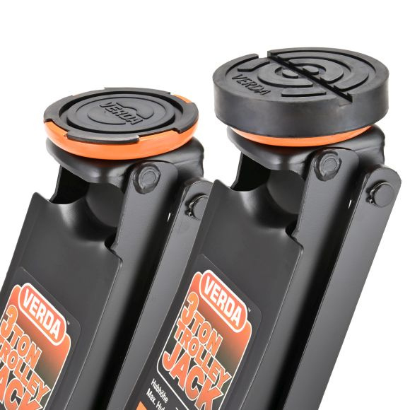 Cric hidraulic profesional Verda 3T profil redus – 2 pistoane, atelier și garaj [10]