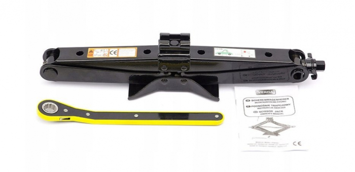 Cric trapezoidal 2T 105-410mm cu clichet si o cheie telescopica pentru roti SN4549 [7]