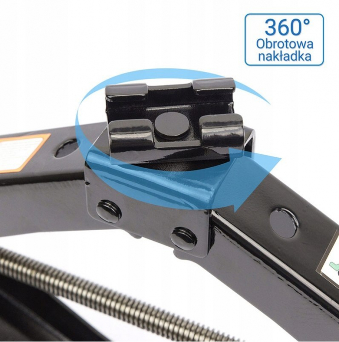 Cric trapezoidal 2T 105-410mm cu clichet si o cheie telescopica pentru roti SN4549 [6]