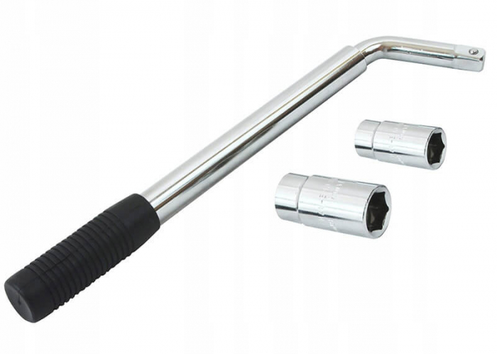 Cric trapezoidal 2t pentru ridicarea masinii cu cheie pentru roti si husa manusi prelungitor SN4570 [3]