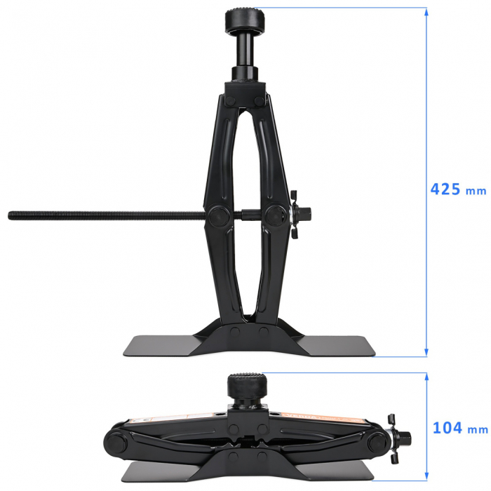 Cric trapezoidal 2t pentru ridicarea masinii cu cheie pentru roti si husa manusi prelungitor SN4570 [6]