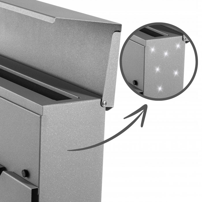 Cutie postala mare pentru scrisori si revista culoare aluminiu argintiu SN3642-4 [4]