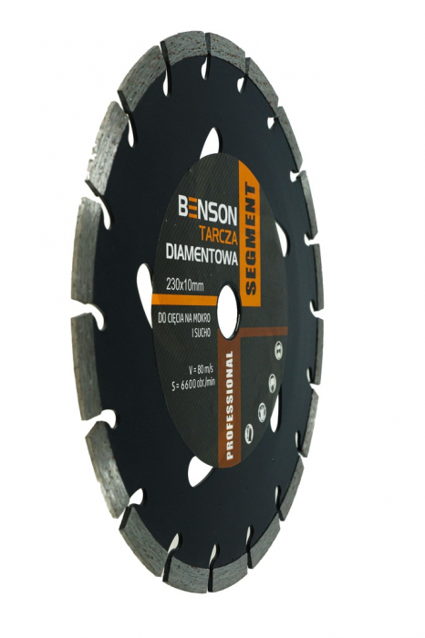 Disc diamantat pentru debitare piatra beton caramida pavaj 230x22.2 x2.7mm [5]