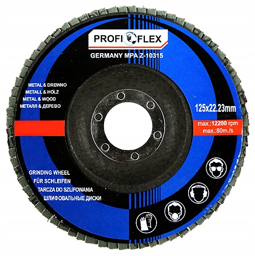 Disc lamelar pentru lemn si metal P80 125x22.2mm [5]