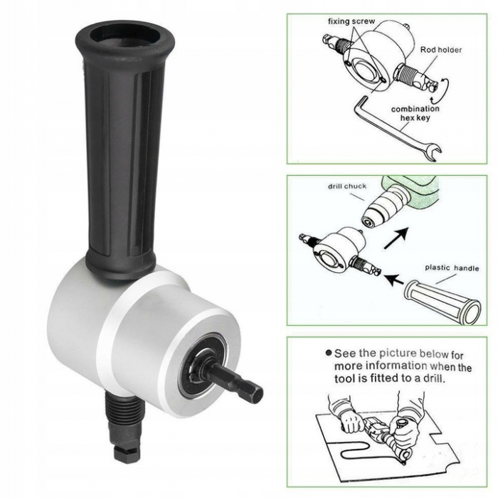 Dispozitiv Adaptor de Taiat sau Stantat Tabla pentru Masina de Gaurit [2]