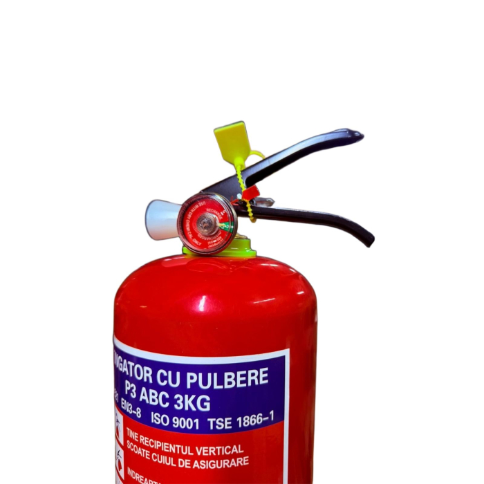 Extinctor 3 kg pulbere uscată ABC cu manometru și supapă de siguranță [2]