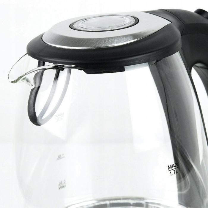 Fierbător ceainic electric din sticlă fără fir perfect pentru cafea, ceai si mancare instant! 1,7 L  2200W  SN0617L [5]