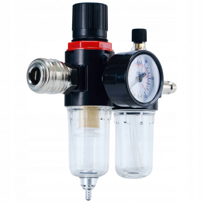 Filtru ulei  40 microni reductor aer 0,5-9 bar pentru compresor cu conectori rapizi [2]