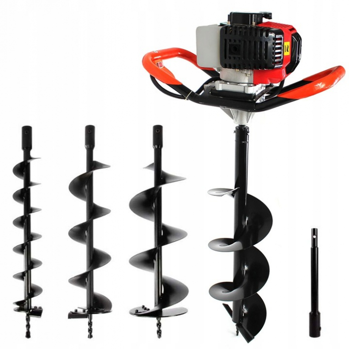 Foreza de pamant Sfreder Motoburghiu cu 3 burghie incluse 100 mm, 150 mm, 200 mm  6.3Cp  o extensie de 500 mm [2]