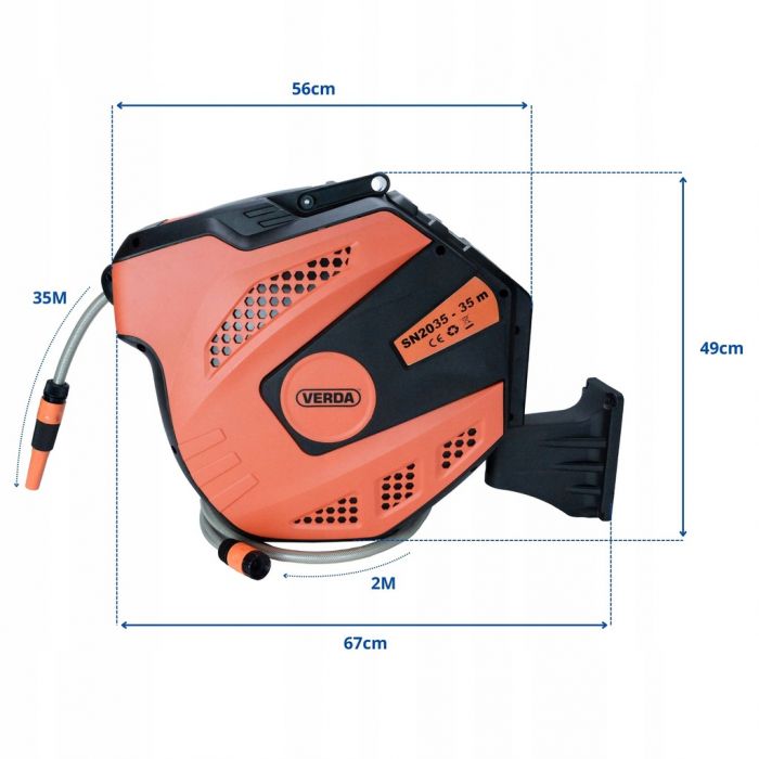 Furtun de gradina 20m, cu tambur + accesorii  SN2020 [5]