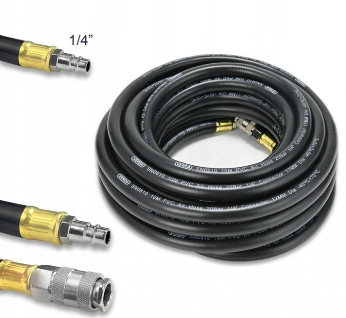 Furtun pneumatic de cauciuc cu insetie 10X17MM,  10 metri pentru compresor  SN6010 [4]