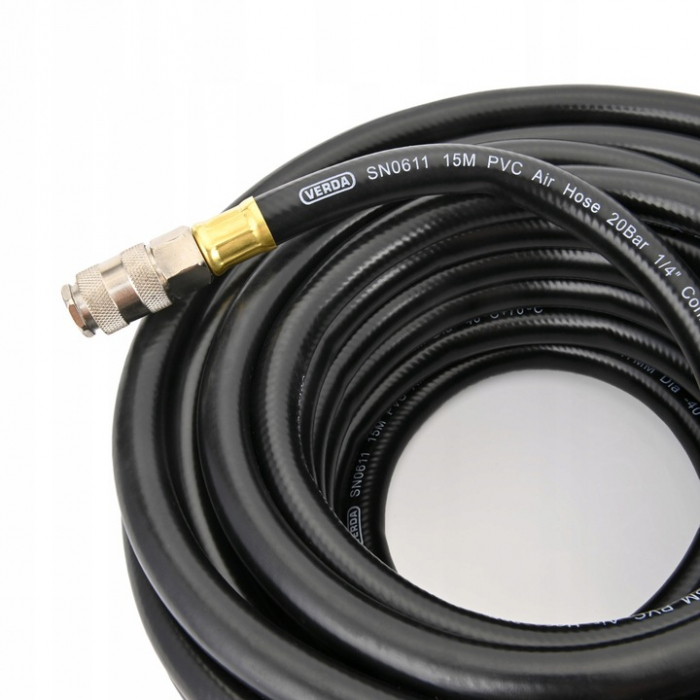 Furtun pneumatic de cauciuc cu insetie 10X17MM,  15metri pentru aer comprimat SN6011 [5]