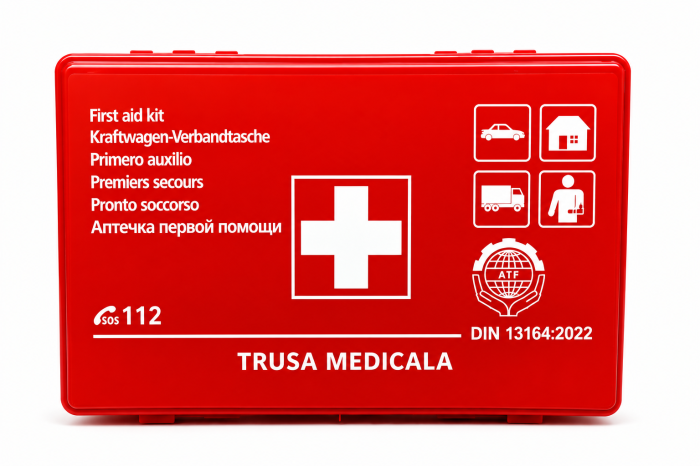 Kit Siguranta Auto Complet – Trusa Medicala Auto Omologata RAR + Stingator Auto Tip Spray Fire Stop 1000 ml [3]