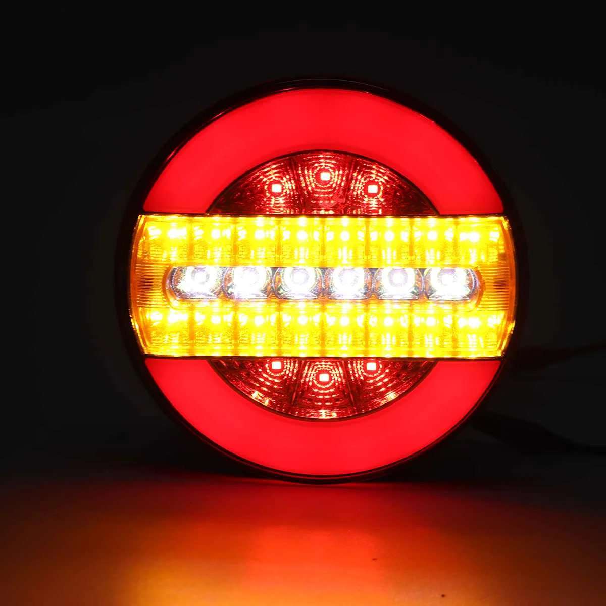 Lampa rotundă cu LED pentru camion sau remorcă, cu un diametru de 139 mm, 12-24V 5 functii cu semnalizare dinamica [3]