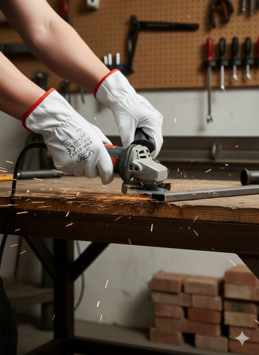 Mănuși de Lucru Profesionale din Piele de Capră – Rezistente, Fine și Durabile (Mărimea 10) [2]