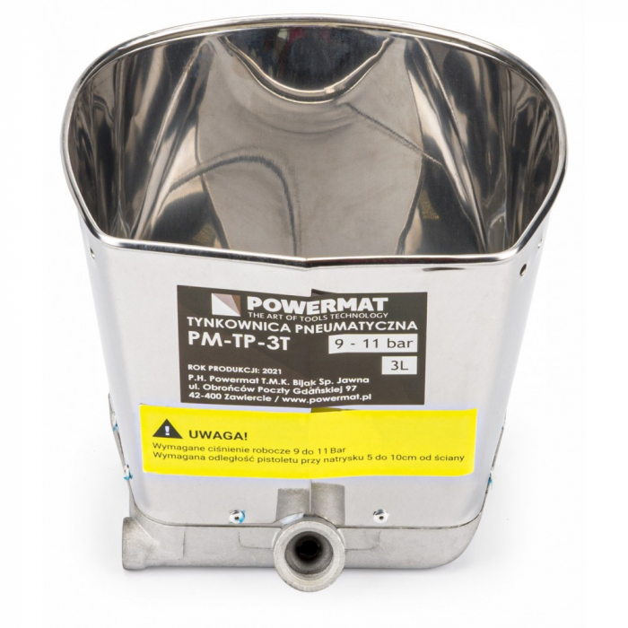 Masina de tencuit pneumatica din inox, pentru pereti, 4 duze metalice, rezervor 3L [4]