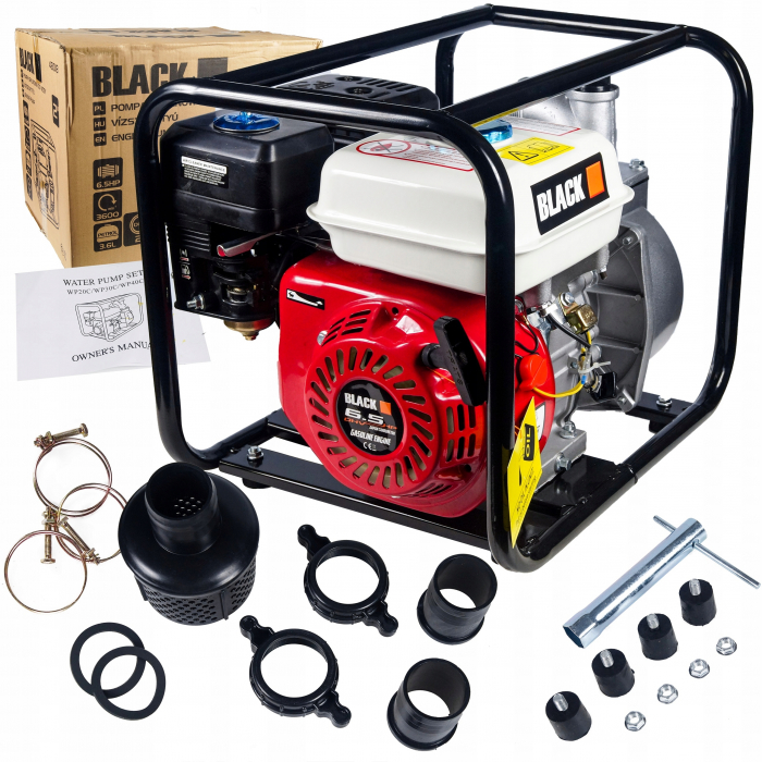 Motopompa pe benzina pentru apa, 3,6l, motor 163cm3 ieșire furtun 3" [4]