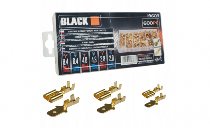 Conectori papuci electrici auto neizolati 600 piese [5]