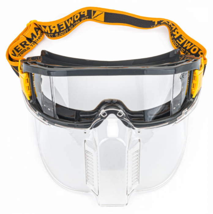 Ochelari masca de protectie din policarbonat cadru moale ventilat EN166 dimensiune reglabila [3]